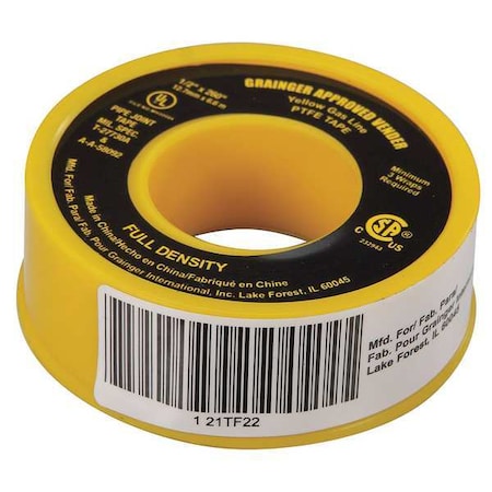 Zoro Select Sealant Tape, 1/2 x 260 In 21TF22