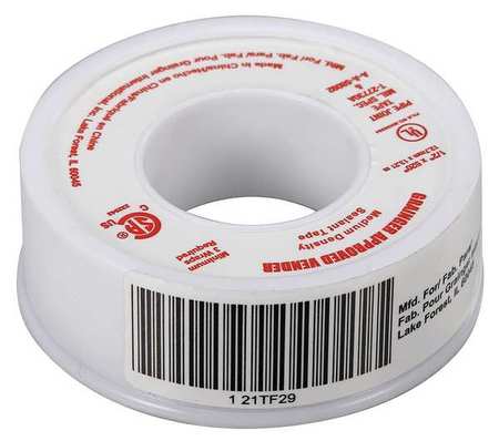 ZORO SELECT Sealant Tape, 1/2 x 520 In 21TF29
