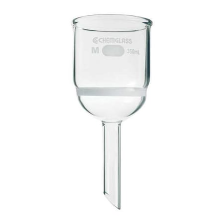 Zoro Select Buchner Funnel, 350mL, Medium Frit CG-1402-23