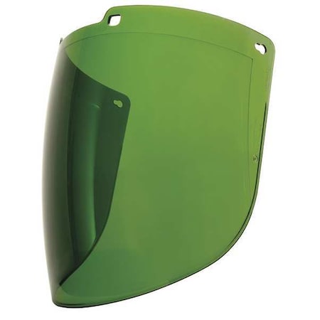Uvex Face Shield Visor, Green Visor, 9" Height, Uncoated Lens, Green S9565