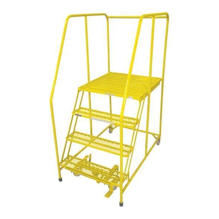 Cotterman 70 in H Steel Rolling Ladder, 4 Steps, 450 lb Load Capacity 1004R2630A1E30B3C2P6