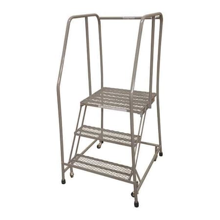 Cotterman 60 in H Steel Rolling Ladder, 3 Steps, 450 lb Load Capacity 1003R2630A1E20B3C1P6