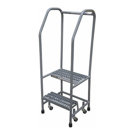 COTTERMAN 50 in H Steel Rolling Ladder, 2 Steps 1002R2626A3E10B3C1P6