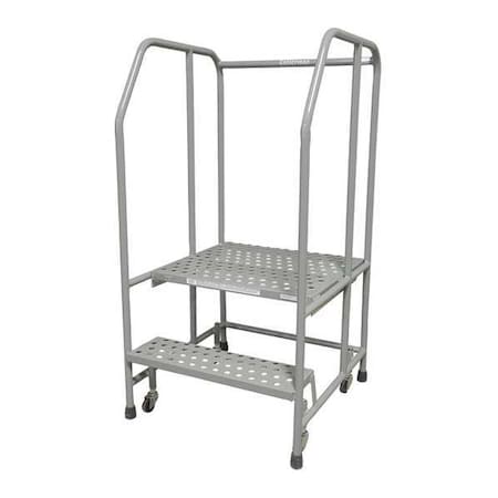 Cotterman 50 in H Steel Rolling Ladder, 2 Steps, 450 lb Load Capacity 1002R2626A1E20B3C1P6