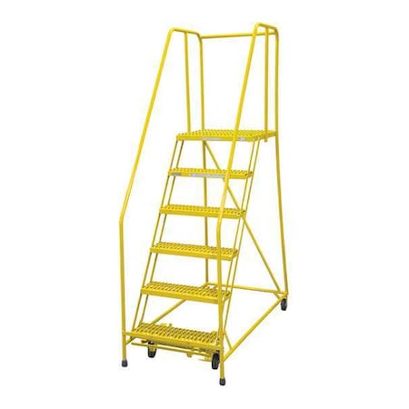 Cotterman 90 in H Steel Rolling Ladder, 6 Steps, 450 lb Load Capacity 1506R2630A6E20B4W4C2P6