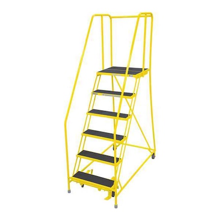 COTTERMAN 90 in H Steel Rolling Ladder, 6 Steps, 450 lb Load Capacity 1006R2630A2E20B4C2P6