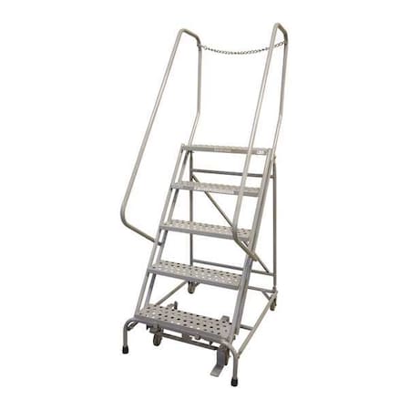 COTTERMAN 80 in H Steel Rolling Ladder, 5 Steps, 450 lb Load Capacity 1005R2630A3E10B4D3C1P6