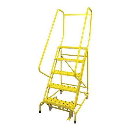 Cotterman 80 in H Steel Rolling Ladder, 5 Steps, 450 lb Load Capacity 1005R2630A3E10B4C2P6