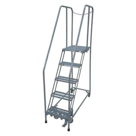 Cotterman 80 in H Steel Rolling Ladder, 5 Steps, 450 lb Load Capacity 1005R2630A2E20B4D3C1P6