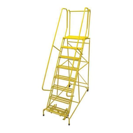 COTTERMAN 110 in H Steel Rolling Ladder, 8 Steps, 450 lb Load Capacity 1508R2632A3E20B4W4C2P6