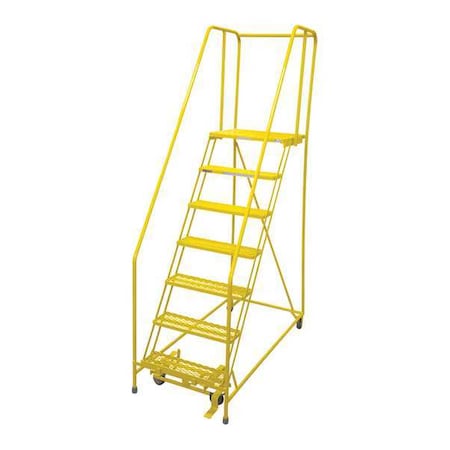 Cotterman 100 in H Steel Rolling Ladder, 7 Steps, 450 lb Load Capacity 1007R2630A1E30B4C2P6