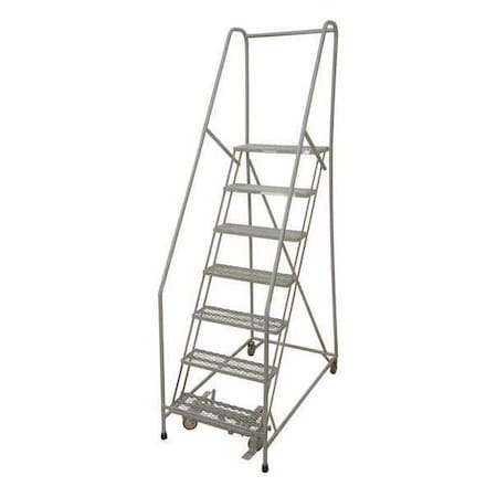Cotterman 100 in H Steel Rolling Ladder, 7 Steps, 450 lb Load Capacity 1007R3232A1E10B4C1P6