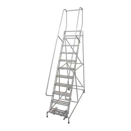 Cotterman 140 in H Steel Rolling Ladder, 11 Steps, 450 lb Load Capacity 1011R3232A1E10B4C1P6
