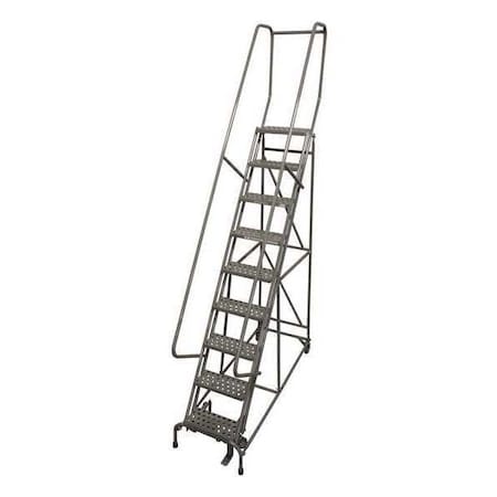 Cotterman 120 in H Steel Rolling Ladder, 9 Steps, 450 lb Load Capacity 1009R1824A3E10B4AC1P6
