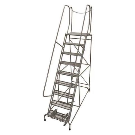 Cotterman 120 in H Steel Rolling Ladder, 9 Steps, 450 lb Load Capacity 1009R2632A6E20B4D3C1P6