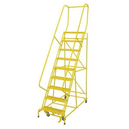 Cotterman 120 in H Steel Rolling Ladder, 9 Steps, 450 lb Load Capacity 1009R2632A3E10B4C2P6