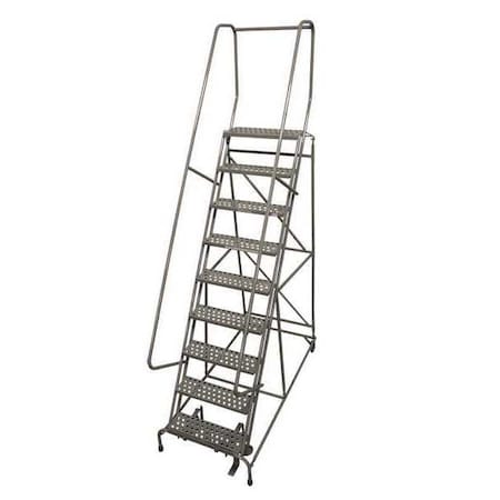 Cotterman 120 in H Steel Rolling Ladder, 9 Steps, 450 lb Load Capacity 1009R2632A6E10B4AC1P6