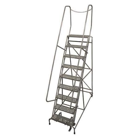 Cotterman 120 in H Steel Rolling Ladder, 9 Steps, 450 lb Load Capacity 1009R2632A6E10B4D3C1P6