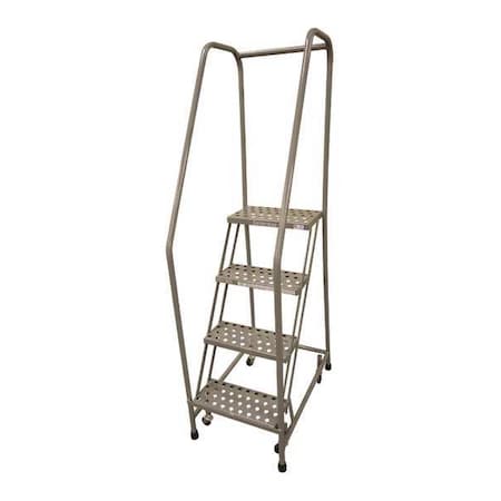Cotterman 70 in H Steel Rolling Ladder, 4 Steps, 450 lb Load Capacity 1504R1820A6E10B3C1P6