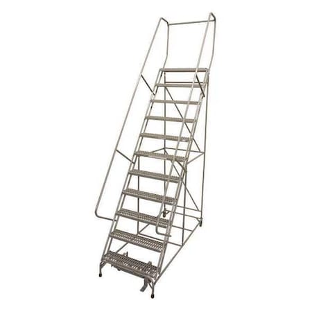 Cotterman 140 in H Steel Rolling Ladder, 11 Steps, 450 lb Load Capacity 1011R3232A3E10B4C1P6