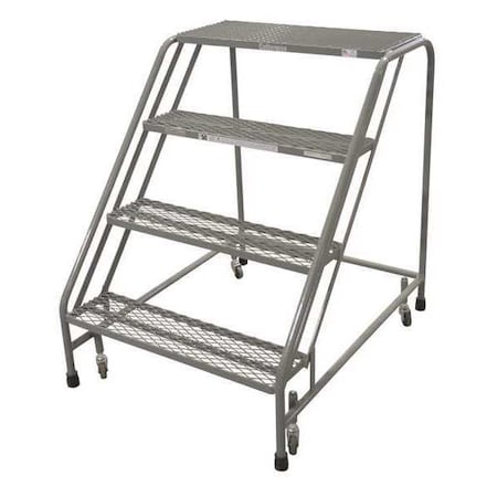 Cotterman 40 in H Steel Rolling Ladder, 4 Steps, 450 lb Load Capacity 1204N3232A1E24B3C1P6