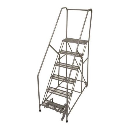 COTTERMAN 90 in H Steel Rolling Ladder, 6 Steps, 450 lb Load Capacity 1206R1824A6E12B4C1P6