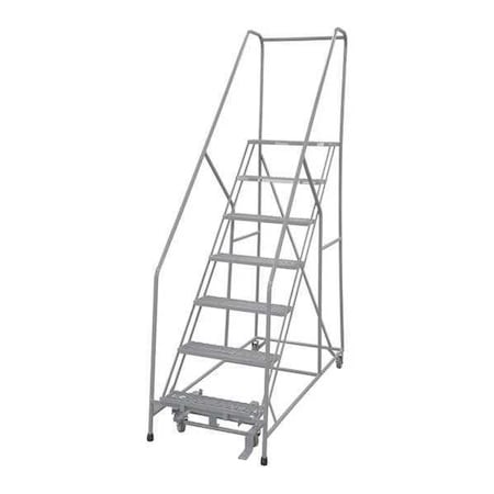 COTTERMAN 100 in H Steel Rolling Ladder, 7 Steps 1207R1824A6E24B4C1P6