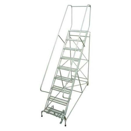 Cotterman 110 in H Steel Rolling Ladder, 8 Steps, 450 lb Load Capacity 1208R1824A1E24B4C1P6