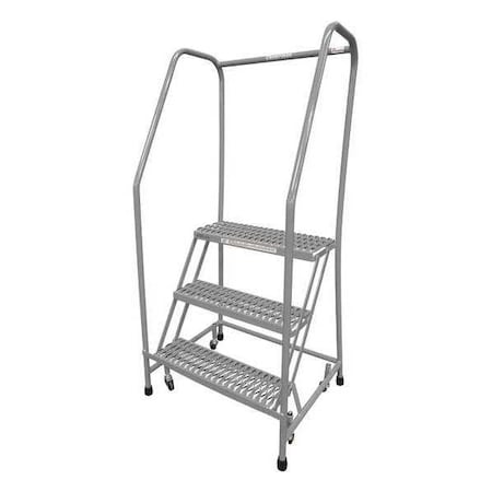 Cotterman 60 in H Steel Rolling Ladder, 3 Steps, 450 lb Load Capacity 1503R1820A1E10B3C1P6