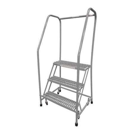 Cotterman 60 in H Steel Rolling Ladder, 3 Steps, 450 lb Load Capacity 1503R2630A6E10B3C1P6