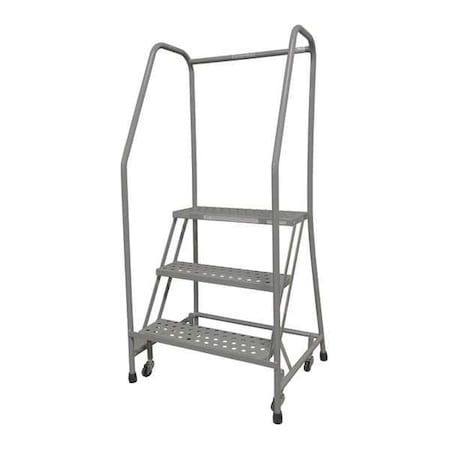 Cotterman 60 in H Steel Rolling Ladder, 3 Steps, 450 lb Load Capacity 1503R1820A6E10B3C1P6