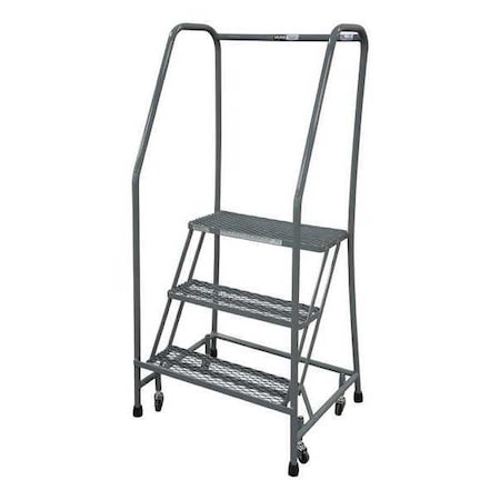 Cotterman 60 in H Steel Rolling Ladder, 3 Steps, 450 lb Load Capacity 1503R2630A1E10B3C1P6