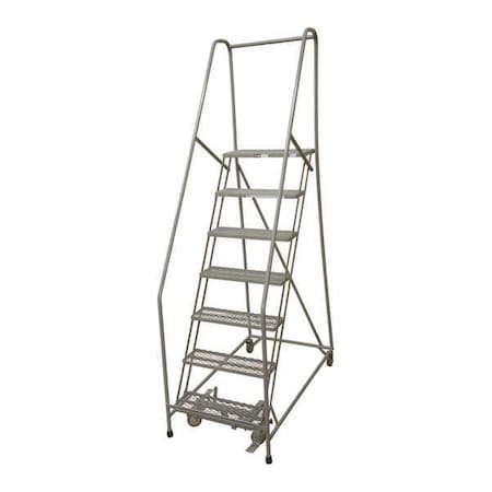 Cotterman 100 in H Steel Rolling Ladder, 7 Steps, 450 lb Load Capacity 1507R3232A1E10B4W4C1P6