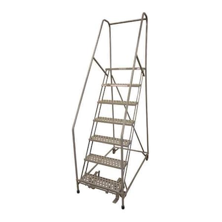 Cotterman 100 in H Steel Rolling Ladder, 7 Steps, 450 lb Load Capacity 1507R2630A6E10B4W5C1P6