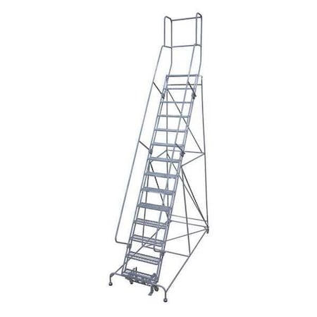 Cotterman 182 in H Steel Rolling Ladder, 14 Steps, 450 lb Load Capacity 1514R3242A3E10B4W4C1P3