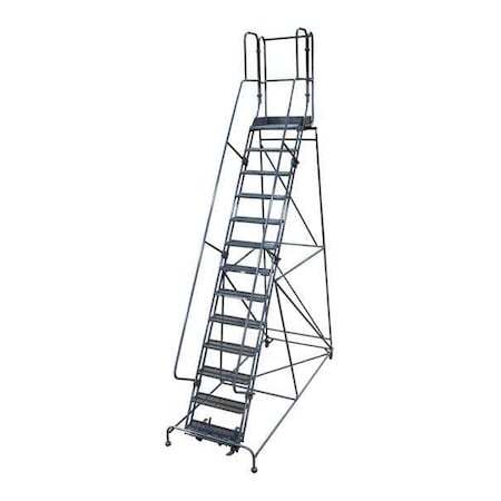 COTTERMAN 172 in H Steel Rolling Ladder, 13 Steps, 450 lb Load Capacity 1513R2642A3E20B4W5C1P3