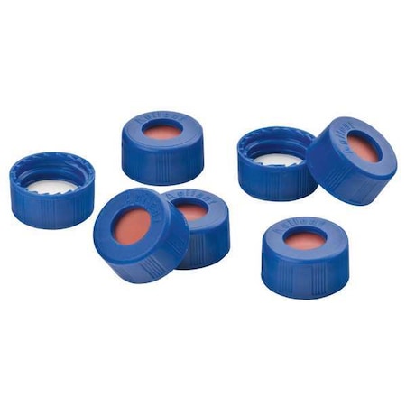 Chemglass Closure, 9mm, Blue, PK100 CV-3842-CERT