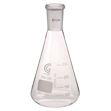 Chemglass Erlenmeyer Flask, 250mL CG-1542-05