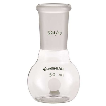Chemglass Flat Bottom Flask, 125mL CG-1500-02
