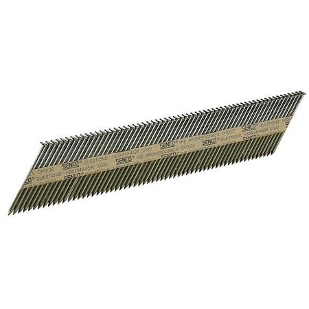 Senco Collated Framing Nail, 3 in L, Bright, Clipped Head, 34 Degrees, 2500 PK KC27APBX