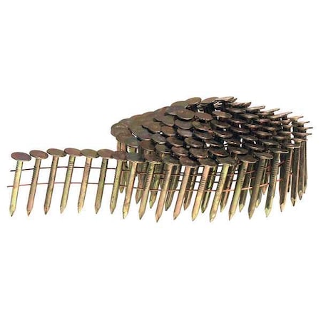 Senco Collated Siding Nail, 1-3/4 in L, Hot Dipped Galvanized, Flat Head, 15 Degrees, 3600 PK EL19ASBH