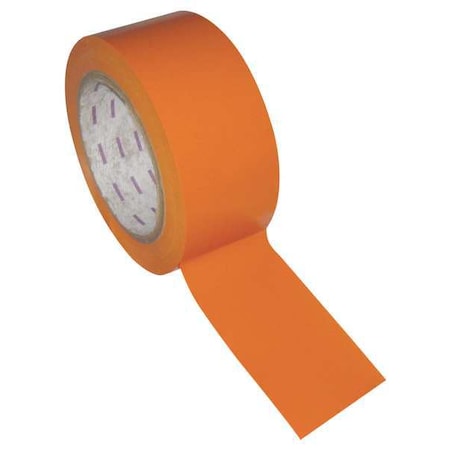 Zoro Select Floor Marking Tape, vinyl, No Legend, Orange, 2 in W., 0.236 in Thickness 21U170