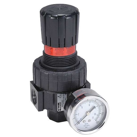 Parker Air Regulator, 1/2 In. NPT, 90 cfm, 250 psi 07R318AC