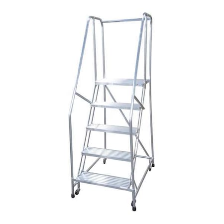 Cotterman 80 in H Aluminum Rolling Ladder, 5 Steps, 350 lb Load Capacity A5R1822A4B3C50M6P6
