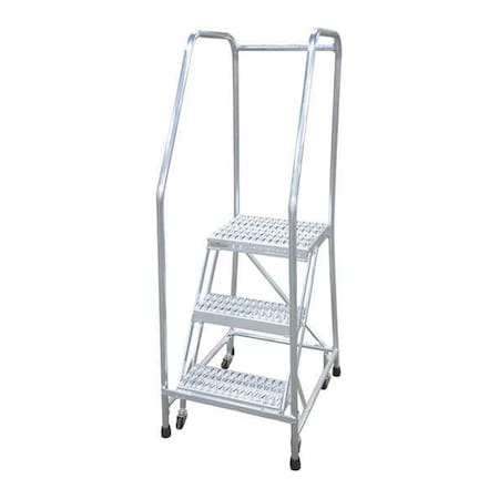 Cotterman 50 in H Aluminum Rolling Ladder, 2 Steps, 350 lb Load Capacity A2R2626A4B3C50P6