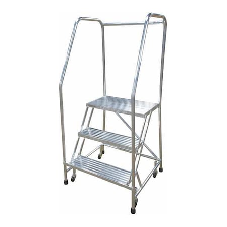 Cotterman 60 in H Aluminum Rolling Ladder, 3 Steps, 350 lb Load Capacity A3R2630A4B3C50P6