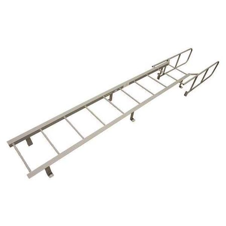 Cotterman 10 ft 11 in Overall H, Fixed Ladder, Steel, 8 Steps, Forward Exit, Gray Powder Coated Finish F8W C1