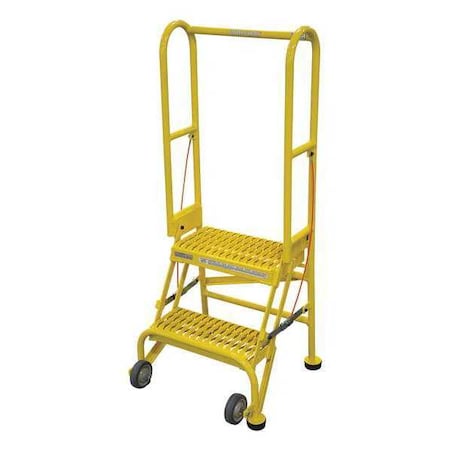 Cotterman 50 in H Steel Rolling Ladder, 2 Steps, 350 lb Load Capacity SAS2A2E10B8C2P6