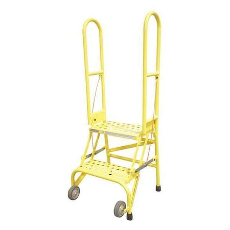 Cotterman 50 in H Steel Rolling Ladder, 2 Steps, 350 lb Load Capacity SAS2A6E10B8C2P6