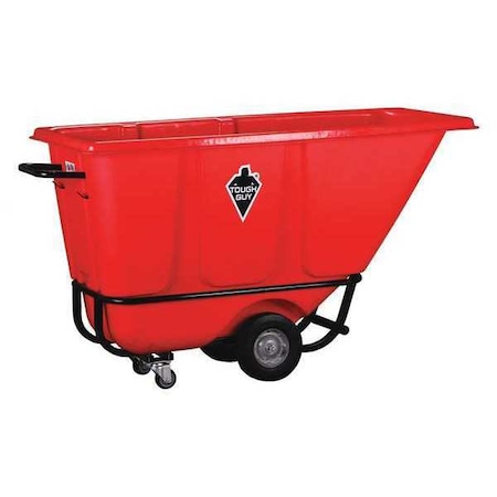 TOUGH GUY Tilt Truck, Std, 1/2 cu yd, 850 lb., Red 21VK42